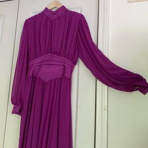 Vintage 1990 Purple Long-sleeved Dress